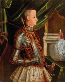 Portrait of Sultan Osman II (1604-1622), in armor with a scepter and..., First third of 17th cen. Creator: Anonymous.
