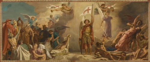 Esquisse pour l'église de Saint-Germain-des-Prés : Le Jugement Dernier, c.1872. Creator: Alexandre Jean Baptiste Hesse.