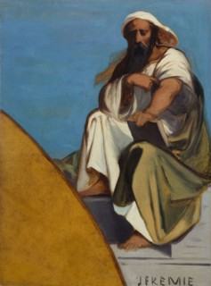 Esquisse pour l'église Saint-Jacques-Saint-Christophe de la Villette : Jérémie, c.1843. Creator: Jean-François Brémond.