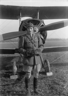 Allied Aircraft - Demonstration At Polo Grounds; Col. Charles E. Lee, British Aviator..., 1917. Creator: Harris & Ewing.