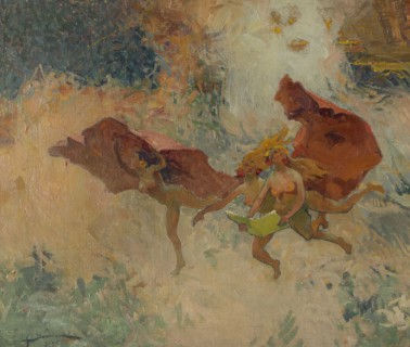 Esquisse pour la mairie d'Aubervilliers : Allégorie (plafond de la salle des fêtes), 1906. Creator: Henri Gaston Darien.