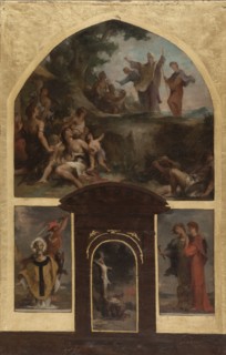 Esquisse pour l'église Saint-Merri : Prédication de saint Denis et conversion des..., 1873. Creator: Henri Leopold Levy.