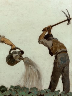 L'horticulture : Esquisse pour l'école de la rue Château-Landon, 10ème arrondissement..., c.1881. Creator: Jules Didier.