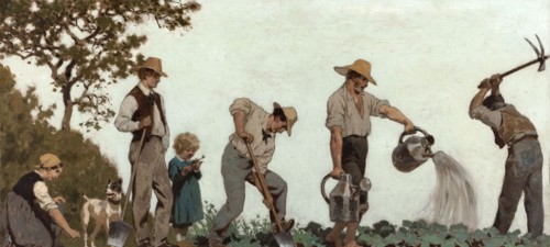 L'horticulture : Esquisse pour l'école de la rue Château-Landon, 10ème arrondissement..., c.1881. Creator: Jules Didier.