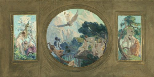 Sketch for the Hôtel de Ville in Paris : Flowers. Ambrosia. Fruit, between 1892 and 1893.  Creator: Victor Emile Prouve.
