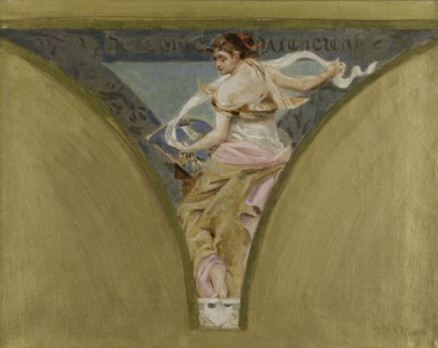 Sketch for the salle des fêtes in the Hôtel de Ville, Paris...lace, between 1889 and 1893.  Creator: Jean Joseph Weerts.