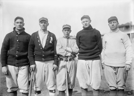 Bob Austin (Likely Robert V.), Vic Bickers (Maybe), Merito Acosta, Joe Gedeon, And..., ca. 1913. Creator: Harris & Ewing.