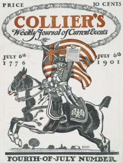 Collier's Weekly Journal Current Events, Fourth of July Number, July 6th, 1776, July 6th, 1901. Creator: Edward Penfield.