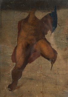 Etude de figure d'après le Jugement Dernier de Michel-Ange à la chapelle Sixtine, 19th century. Creator: Joseph Guichard.