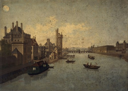 L'Hôtel de Conti, la Tour de Nesle, le Louvre, vus du Pont-Neuf, actuels 1er et 6ème..., c1885-1895. Creator: Leon Rolla.