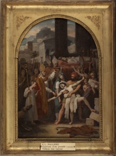 Sketch for the Saint-Gervais church: Healing of a man who was possessed..., c.1819. Creator: Louis Vincent Léon Pallière.