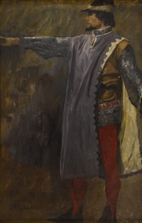 Esquisse de détail pour l'Hôtel de Ville de Paris : Etienne Marcel protège le Dauphin, c.1889. Creator: Jean-Paul Laurens.