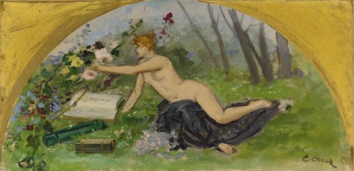 Esquisse pour le salon des Sciences de l'Hôtel de Ville de Paris : La Botanique, c.1889 - 1892. Creator: Ernest-Ange Duez.