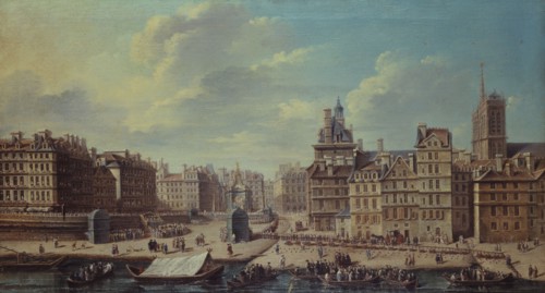Fête donnée place de Grève à l'occasion de la naissance de la princesse Marie-Thérèse..., 1754. Creator: Nicolas Raguenet.