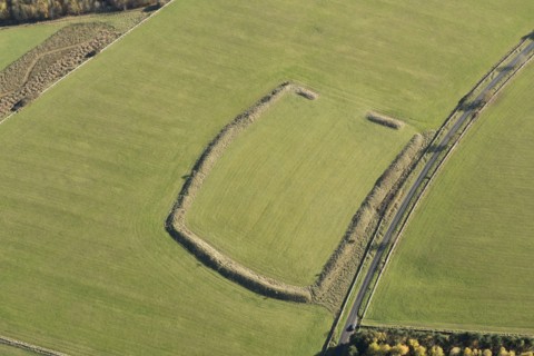 Knolbury, a possible Iron Age univallate hillfort earthwork on Barley Hill, near Chadlington, 2016. Creator: Damian Grady.