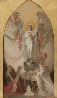 Sketch for the Saint-Séverin church: the Immaculate Conception predicted by...Isaiah, 1865.  Creator: Victor-Louis Mottez.