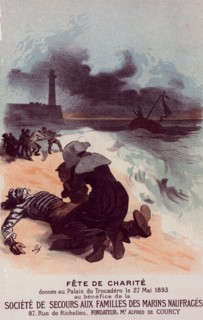 Affiche pour la "Fête de Charité", donnée au Trocadéro au bénéfice de la Société de secours..., c189 Creator: Jules Cheret.