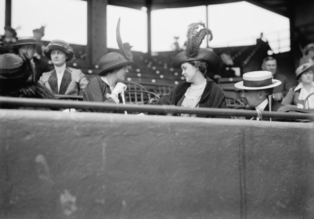 Baseball, Amateur And College - Watching Game Between Metropolitan And Chevy Chase Clubs..., 1913. Creator: Harris & Ewing.