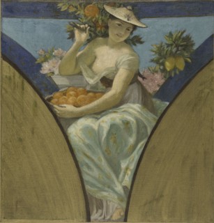Esquisse pour la salle des fêtes de l'Hôtel de Ville de Paris (voussure du mur sud)..., c.1888-1893. Creator: Paul Milliet.