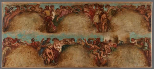 Esquisse pour le salon du Roi du Palais Bourbon - L'Agriculture. La Guerre, begins 1849 ends 1854. Creator: Pierre Andrieu.