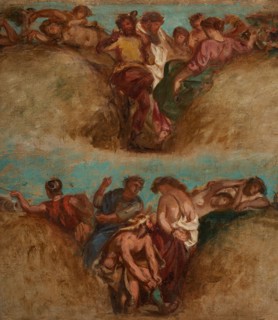 Esquisse pour le salon du Roi du Palais Bourbon - L'Agriculture. La Guerre, begins 1849 ends 1854. Creator: Pierre Andrieu.