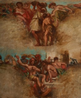Esquisse pour le salon du Roi du Palais Bourbon - L'Agriculture. La Guerre, begins 1849 ends 1854. Creator: Pierre Andrieu.
