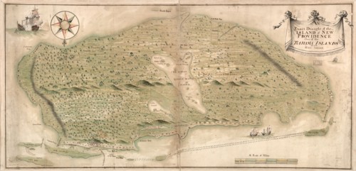 Map of the island of New Providence one of the Bahamas Islands in the West Indies, Mid 18th cen. Creator: Anonymous master.