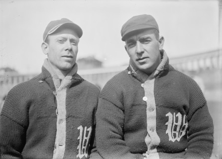 Bob Groom, Frank Laporte, Washington Al, at University of Virginia, Charlottesville..., c1912-1913. Creator: Harris & Ewing.