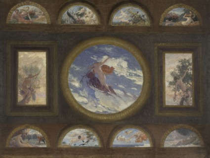 Esquisse pour la salle à manger de l'Hôtel de Ville de Paris : La Terre bienfaitrice et..., 1892. Creator: Jules-Jean Ferry.