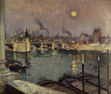 Le Pont de Grenelle, vu de la maison de l'artiste, quai Louis-Blériot, actuels 15ème...c1852-1889. Creator: Alexandre Nozal.