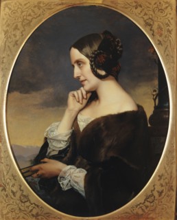 Portrait de Marie de Flavigny, comtesse d'Agoult (1805-1876), écrivain (sous le pseudonyme..., 1843. Creator: Henri Lehmann.