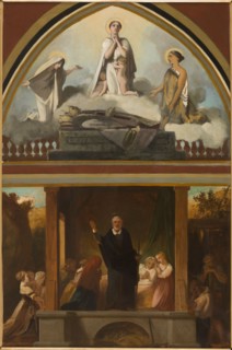 Sketch for the church of Saint-Séverin: the apostolic life of St Francis de Sales..., c.1852.  Creator: Victor-Louis Mottez.