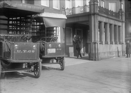 Belongings of Count J.H. Von Bernstorff being removed from the German Embassy, Washington DC, 1917.  Creator: Harris & Ewing.