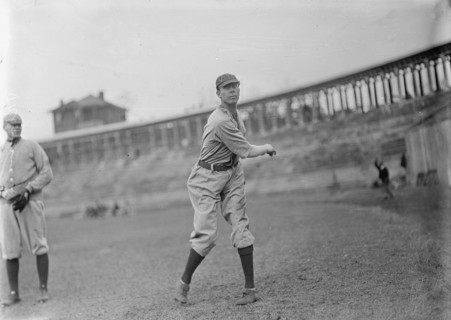 Bob Groom, Washington Al, Throwing Ball, At University of Virginia, Charlottesville (Baseball), 1912 Creator: Harris & Ewing.