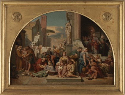 Esquisse pour l'église Sainte-Elisabeth : Les sept oeuvres de miséricorde, between 1844 and 1848. Creator: Jean Louis Bezard.