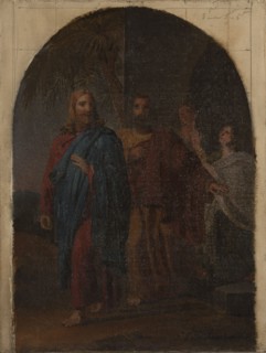 Esquisse pour l'église Saint-Philippe-du-Roule : "Saint Philippe quittant sa famille..., 1826. Creator: Pierre Louis Delaval.