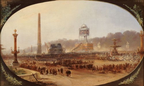 Cérémonie funèbre sur la place de la Concorde, en l'honneur des...juin 1848, le 6 juillet 1848. Creator: Jean Jacques Champin.