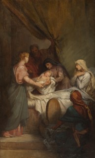 Esquisse pour l'église Notre-Dame-de-Clignancourt : La Naissance de la Vierge, 1866. Creator: Nélie Barbe Hyacinthe Jacquemart.
