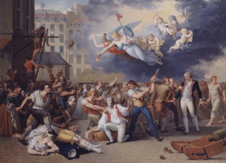 Le marquis de Pelleport (1754-1807) tente, en vain, de sauver le major de la Bastille...juillet 1789 Creator: Charles Thevenin.