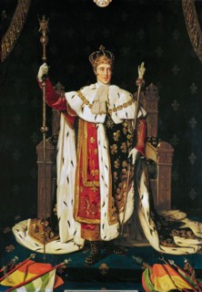 Portrait of King Charles X of France (1757-1836) in Anointment Robe, 1829. Creator: Ingres, Jean Auguste Dominique (1780-1867).