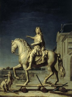 Transport sur la place Louis-le-Grand (actuelle place Vendôme) de la statue de Louis XIV...1699. Creator: Rene-Antoine Houasse.