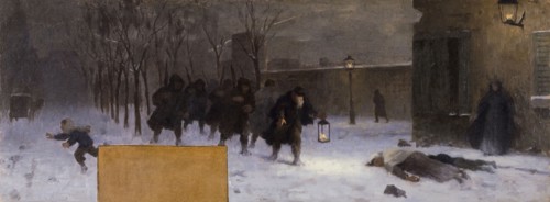 Esquisse pour le cabinet du préfet à l'Hôtel de Ville : La recherche des blessés durant..., 1889. Creator: Paul Albert Baudouin.