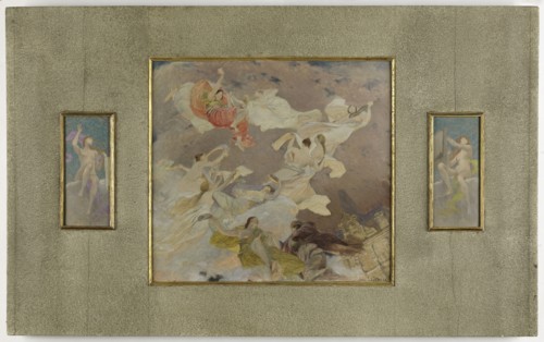 Esquisse pour le salon des Lettres de l'Hôtel de Ville de Paris : L'Inspiration..., c.1891-1896. Creator: Jules-Joseph Lefebvre.