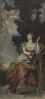 Sketch for the salon des Lettres in the Hôtel de Ville, Paris : History, between 1889 and 1891.  Creator: Eugène Romain Thirion.