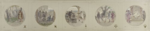 Esquisse pour la galerie Lobau de l'Hôtel de Ville de Paris : La Milice. L'Assemblée..., 1890. Creator: Jean Pierre Victor Mazies.