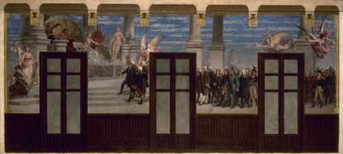Esquisse pour la salle des fêtes de la mairie du 20e arrondissement : Les grands hommes..., 1884. Creator: Pierre-Paul-Leon Glaize.