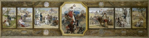 Esquisse pour la salle des mariages de la mairie du 19ème arrondissement de la..., 1880. Creator: Diogene Ulyssee Napoleon Maillart.