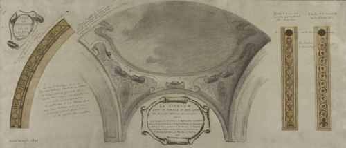 Esquisse pour la galerie Lobau de l'Hôtel de Ville de Paris : Projet ornemental de coupole, 1890. Creator: Jean Pierre Victor Mazies.
