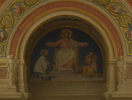 Esquisse pour l'église Saint-François-Xavier : "Le Christ lumière des nations", c.1871 - 1875. Creator: Alexandre-Dominique Denuelle.