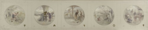 Esquisse pour la galerie Lobau de l'Hôtel de Ville de Paris : L'Agriculture. Le Commerce..., 1890. Creator: Jean Pierre Victor Mazies.